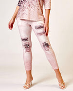 Italian Collection Jogger Pants with Animal Print Detail