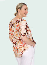 Leaves Print Button Top