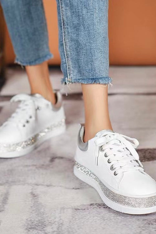 Lav-ish Crystal Sneakers White