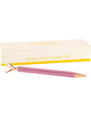Luxury Jewel Diamante Pen - Pink
