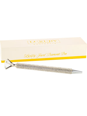 Luxury Jewel Diamante Pen - Silver