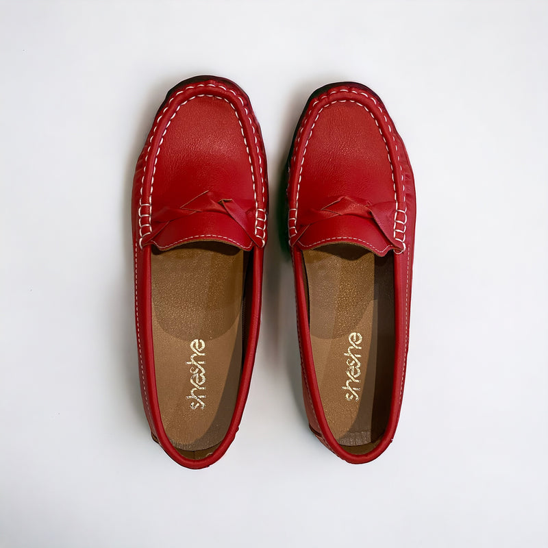 sheshe - Australia Women's Flat Loafers - Red