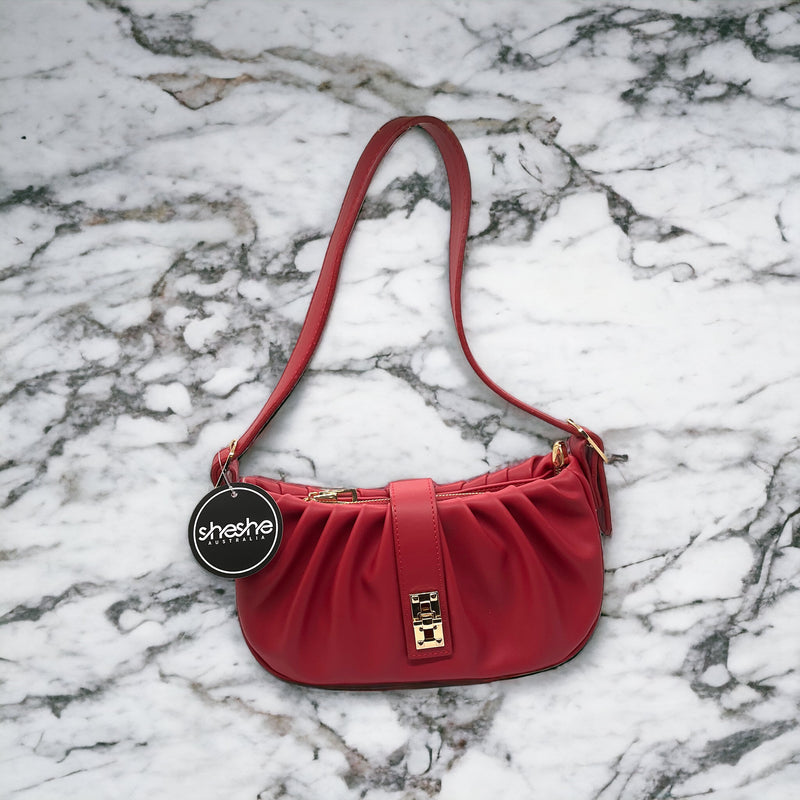Glami Handbag clutch Quilted Red/Black