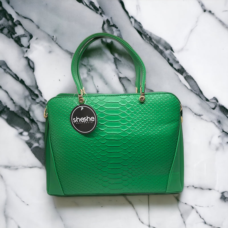 sheshe - Australia Bag Green Kroko Design