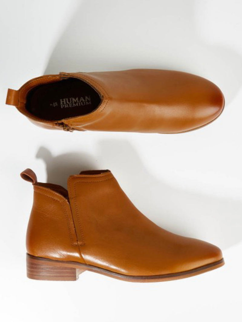 Human Premium Sine Leather Ankle Boot Tan