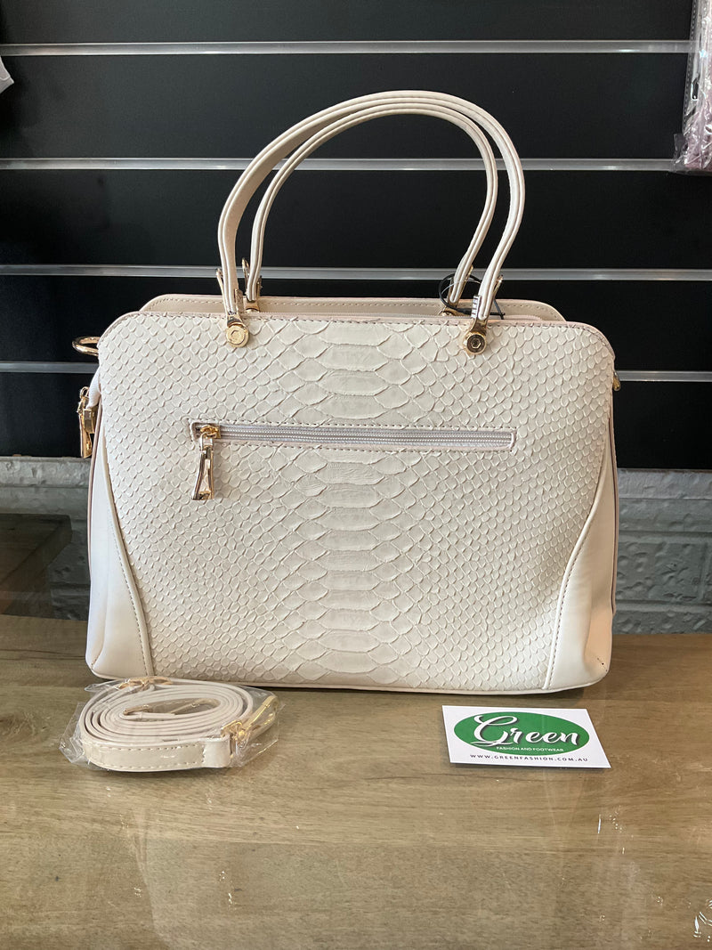 sheshe Australia Designer Handbag cream Green Fashion And Footwear