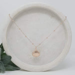 Lilly Co Australia rose gold shell pendant necklace