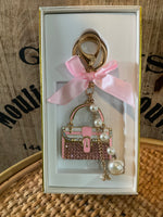 Bag / key ring pink bag