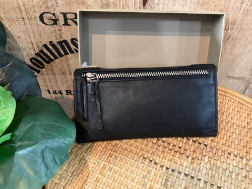 Genuine Italian Leather Wallet- Black