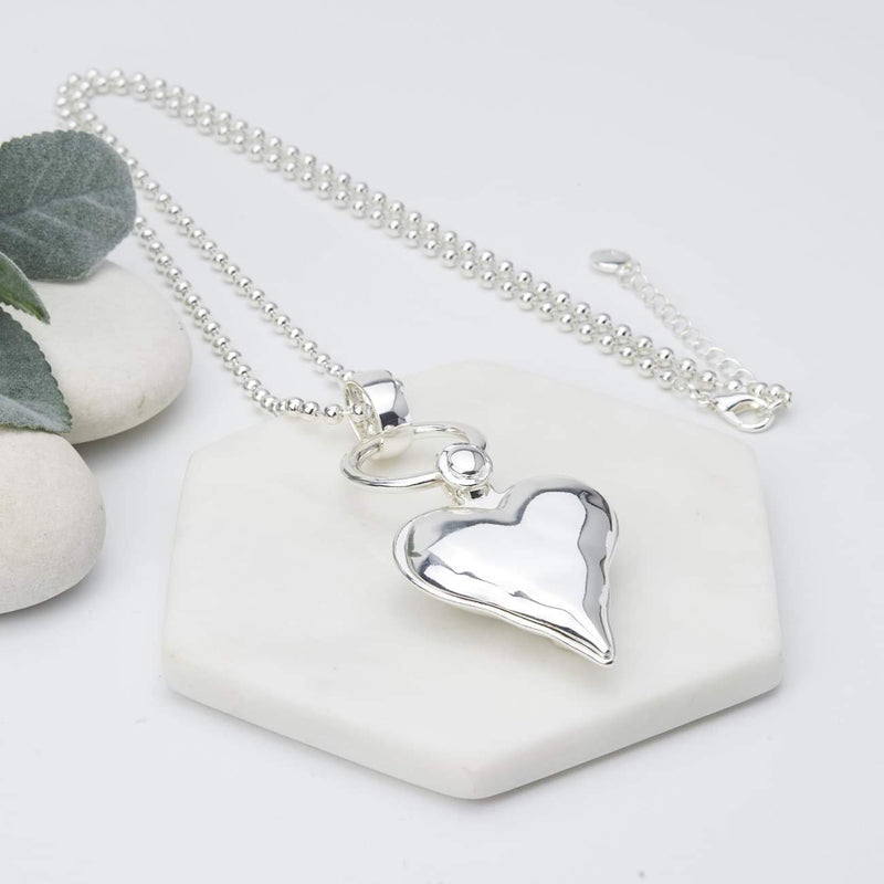 Lilly Co Australia solid silver heart necklace
