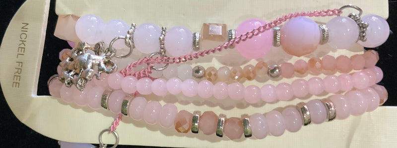 Light pink bracelet set