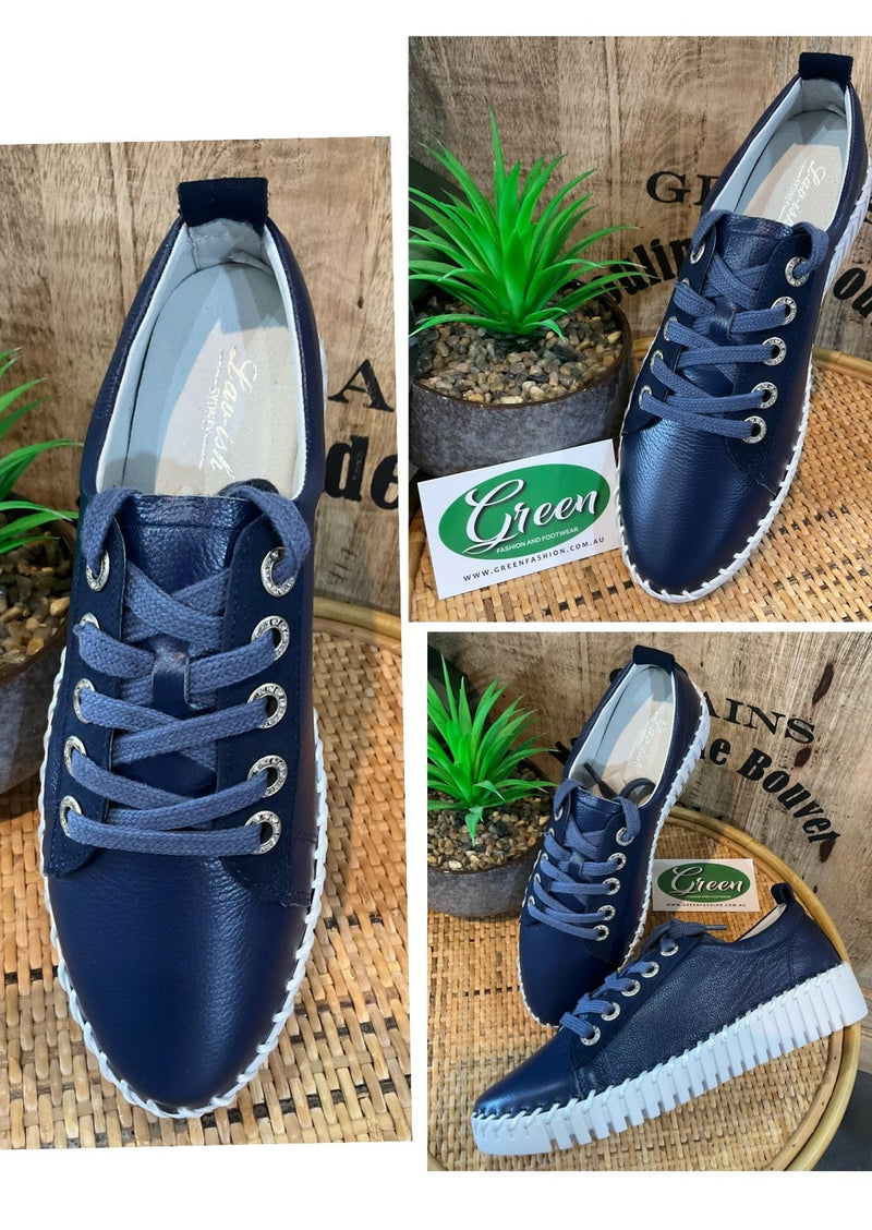 Lav-ish Leather sneakers - Navy