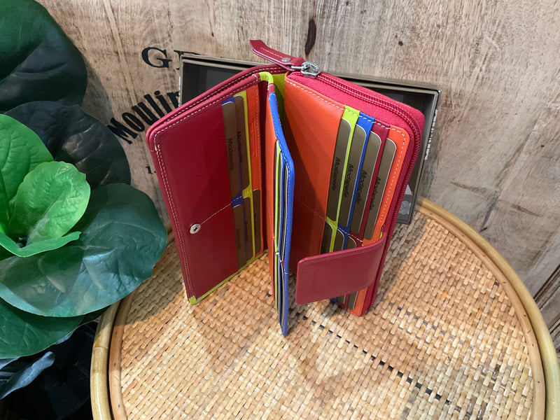 Genuine Italian leather wallet - Red