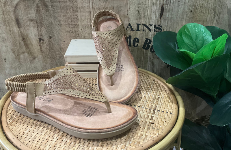 Brown sparkle sandals