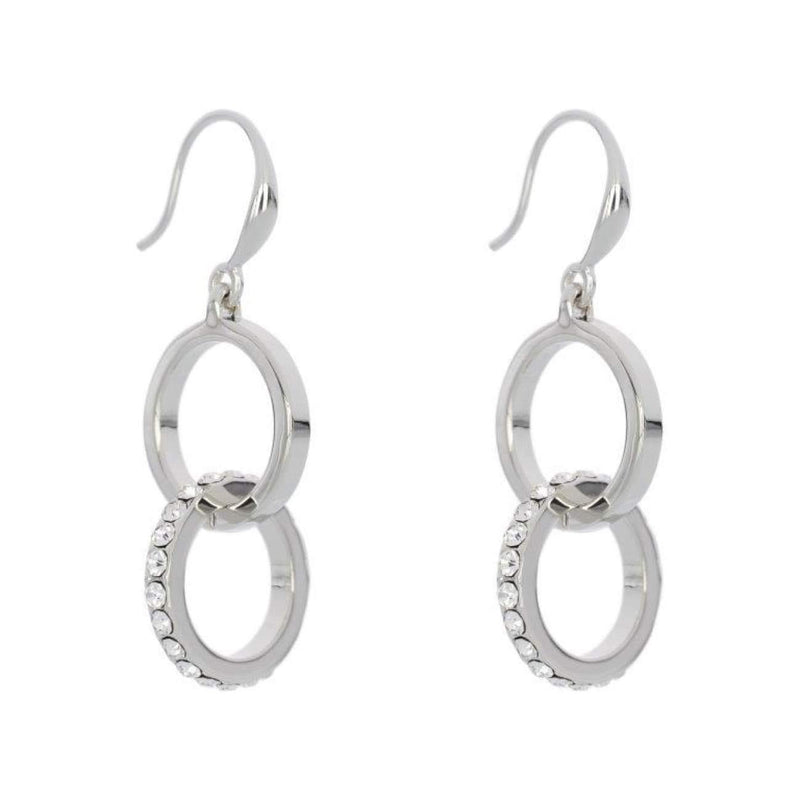 Lilly Co Australia silver double circle earrings