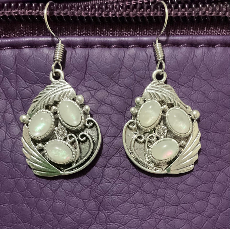Silver white stone Earrings