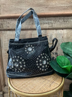 Black sparkle handbag